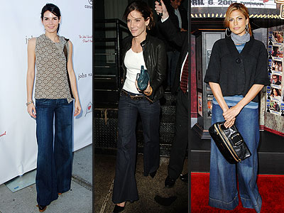 Энджи Хармон (Angie Harmon), Сандра Баллок (Sandra Bullock) и Эва Мэндэс (Eva Mendes) носят просторные джинсы